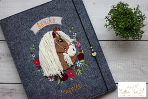 Zeugnismappe Pferd Boho
