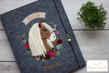 Zeugnismappe Pferd Boho