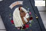 Zeugnismappe Pferd Boho